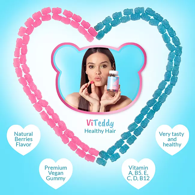 Viteddy™ Hair gummy 2 pakiranja - kupite veganske vitamine online, mišljenja, upute za korištenje